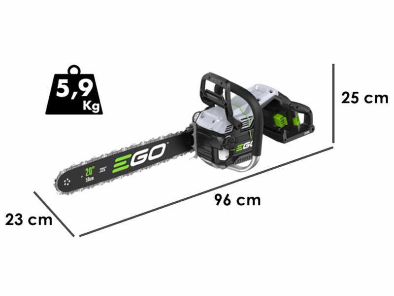 EGO CSX 5000 - 56V Battery-powered Chainsaw - 50 cm Bar - WITHOUT BATTERY AND CHARGER