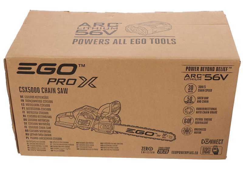 EGO CSX 5000 - 56V/6Ah Battery-powered Chainsaw - 50 cm Blade