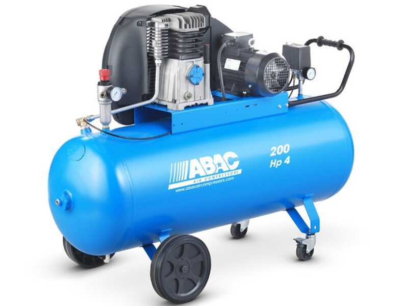 ABAC PRO A39B 200 CT4 - Single-phase electric belt driven air compressor - Motor 4 HP - 200 l