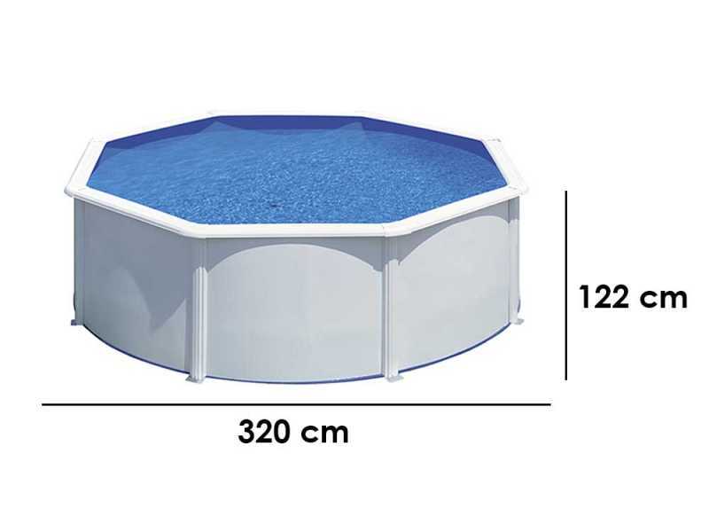 Gre Fidji Round &Oslash;300 x 120 cm - Above-ground Steel Pool