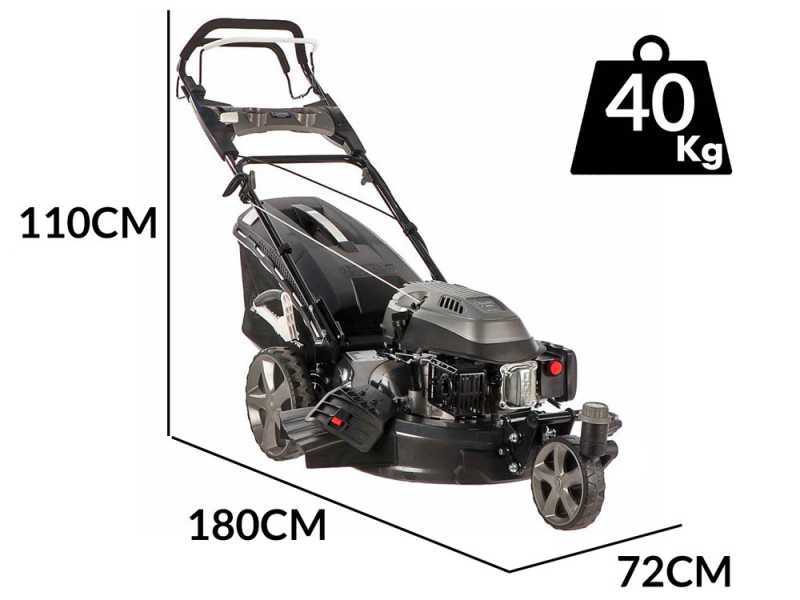 Blackstone SP 3X 510 Trailed Petrol Lawn Mower Pivoting Single wheel