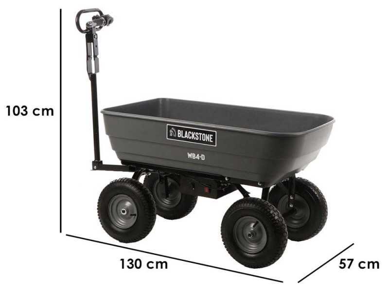 BlackStone WB4-D - Electric Wheelbarrow - 24V/12Ah Battery