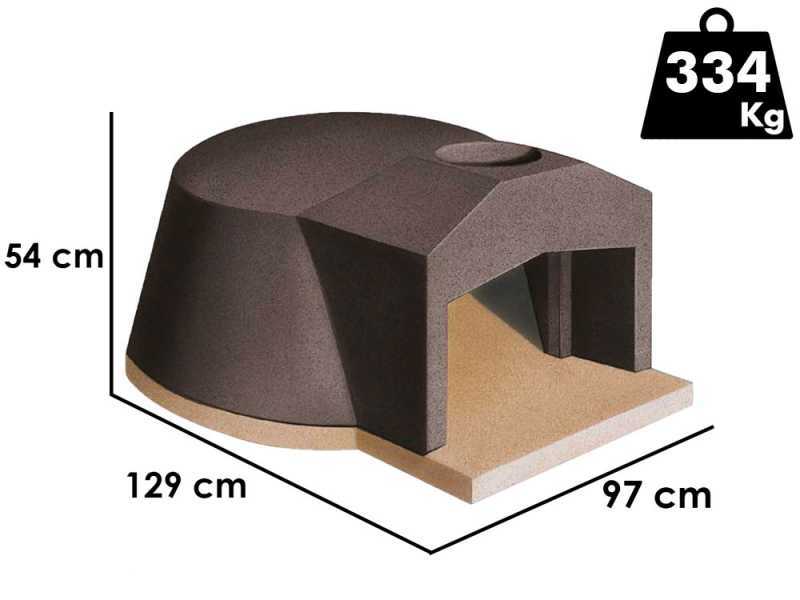 Linea VZ Napoli - Built-in Wood-fired Oven with &Oslash; 85 cm Chamber - Cooking Capacity 3 Pizzas