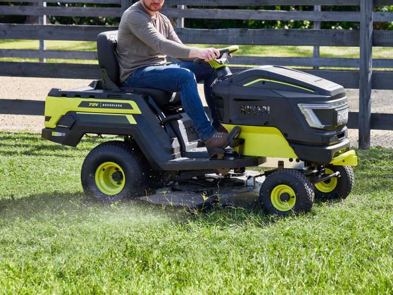 Ryobi electric lawn tractor best sale