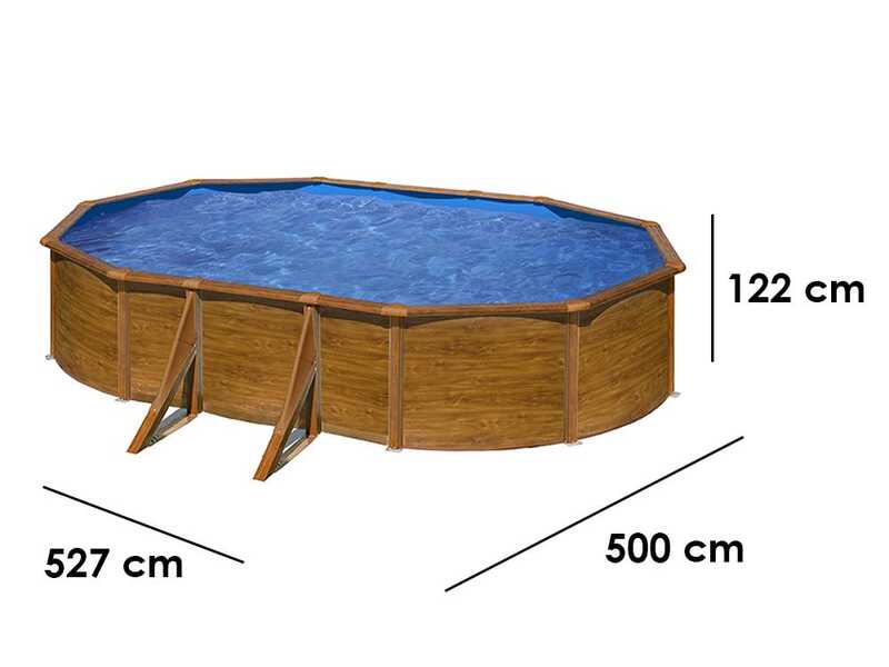 Gre Pacific Oval 500x300x120cm - Above-ground Steel Pool