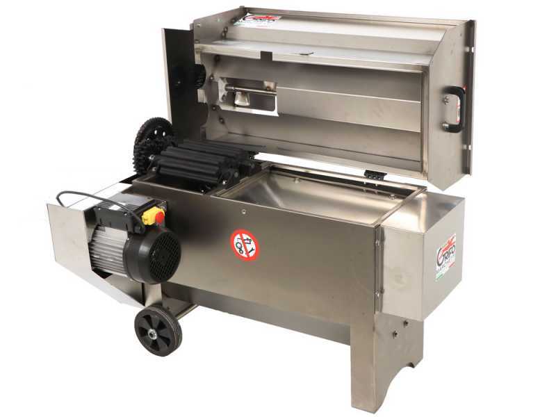Grifo DVEP20IR - Stainless steel electric destemmer with pump and rollers