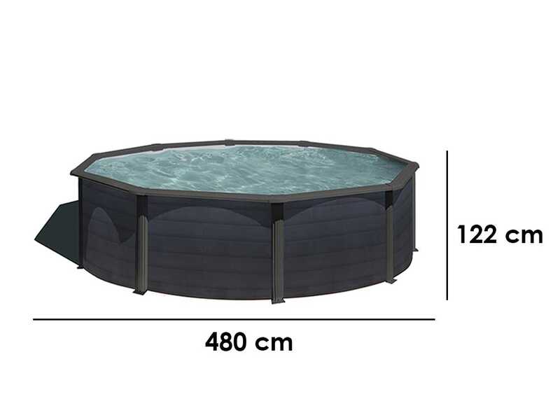 Gre Kea Round &Oslash;460 x 120 cm - Above-ground Steel Pool
