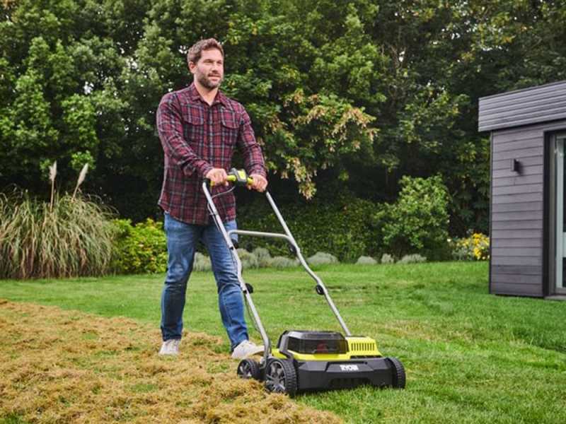 Ryobi one+ 18v 35cm cylinder lawn mower new arrivals