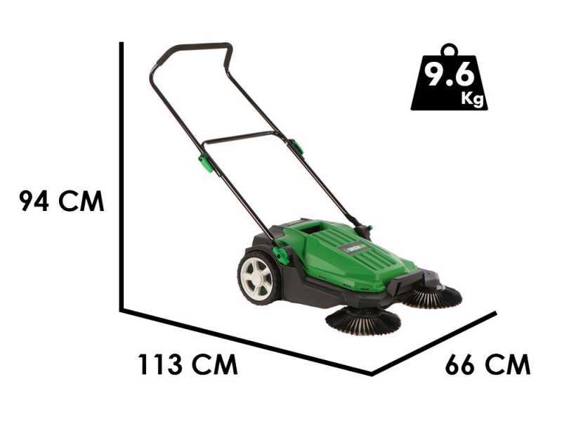 GreenBay GB-SW 650 - Manual push sweeper with collection box