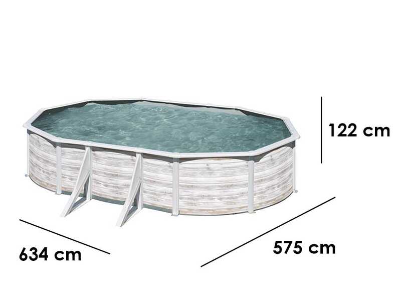 Gre Finlandia Oval 610x375x120cm - Above-fround Steel Pool