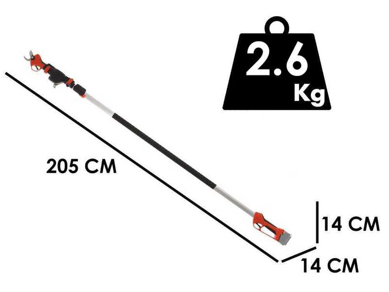 Stocker Magma E-35TP - Electric Pruning Shear on Pole - 21.6V - 205/325 cm - WITHOUT BATTERY