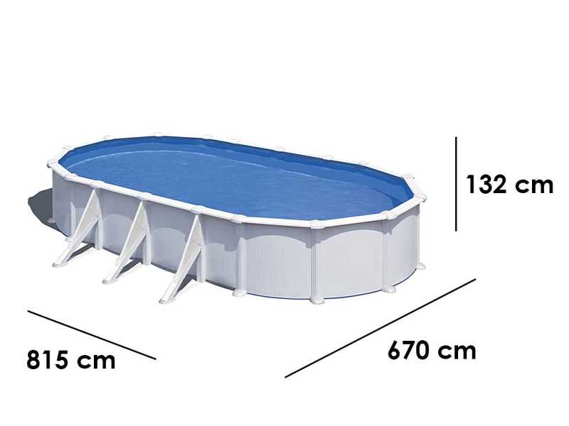 Gre Atlantis Oval 800x470x132cm - Above-ground Steel Pool
