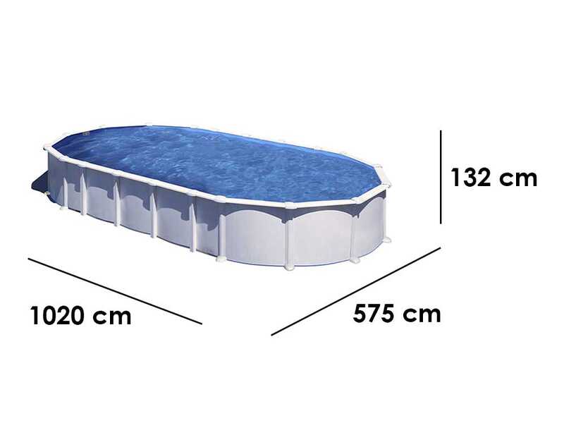 Gre Haiti Oval 1000x550x132cm - Above-ground Pool - In-ground Crossbeams