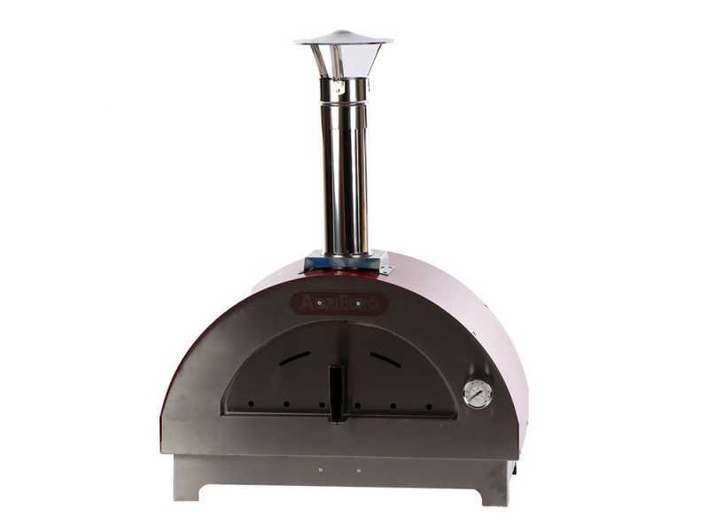 AgriEuro Quattro Stagioni Rosso - Outdoor Wood-fired Pizza Oven 60x40 - for 1 Pizza