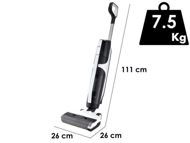 DCG BSW9003 - Cordless floor washer - 3 in 1: wash, dry and vacuum