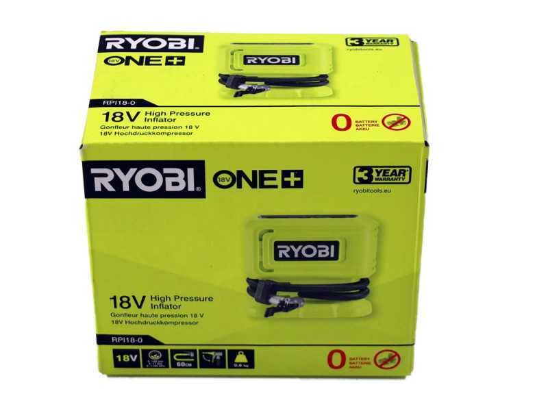 Ryobi RPI18-0 - Portable cordless compressor - 18V - WITHOUT BATTERY AND BATTERY CHARGER