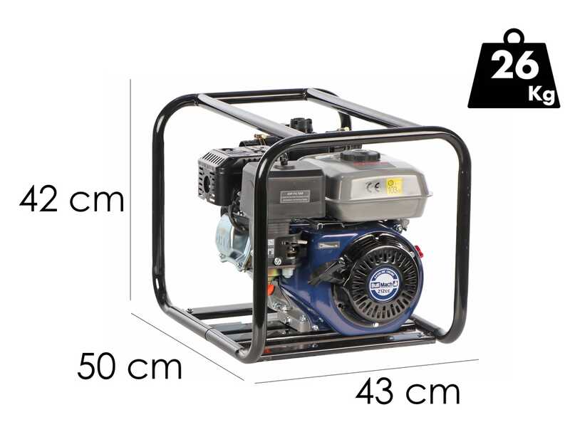BullMach NAYLA 50 - Petrol Water Pump - High Head Lift - with 50/40/40 mm Fittings