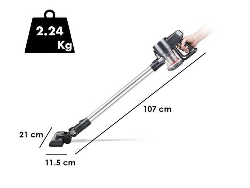 Girmi AP91 - Cordless rechargeable hoover - Lithium-ion battery 22.2 V/ 2.5 Ah