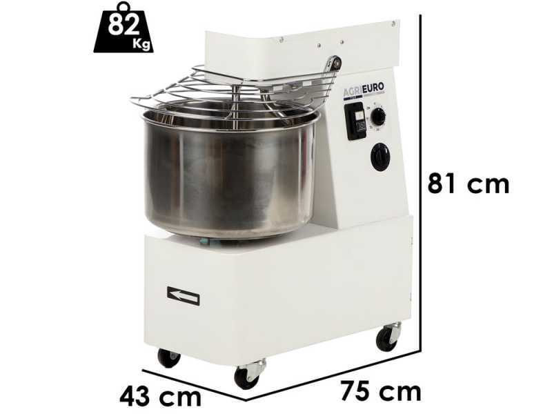 Mixer 3000 H2O - High hydration spiral mixer - Capacity 24Kg - Three-phase
