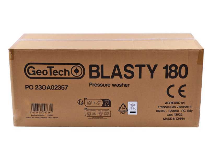 GeoTech Blasty 180 - Pressure washer with professional lance + Patio kit and pipe cleaner - 180 bar - 450 l/h