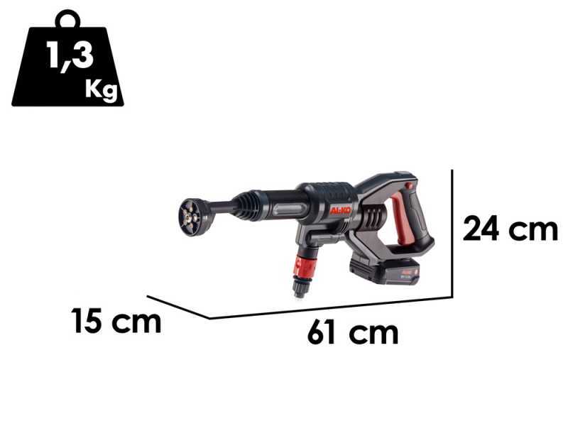 AL-KO PW 1850 - Battery-operated pressure washer gun - 18V/2,5Ah