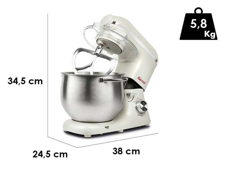 Girmi Gastronomo Plus IM5001 - Planetary dough mixer - 8 litre bowl