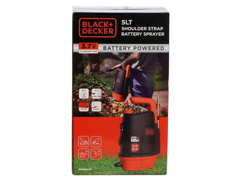 Black &amp; Decker BXSPBS05E - Battery-powered Backpack Sprayer Pump - 5 Litres - 3,7V - 2,6Ah