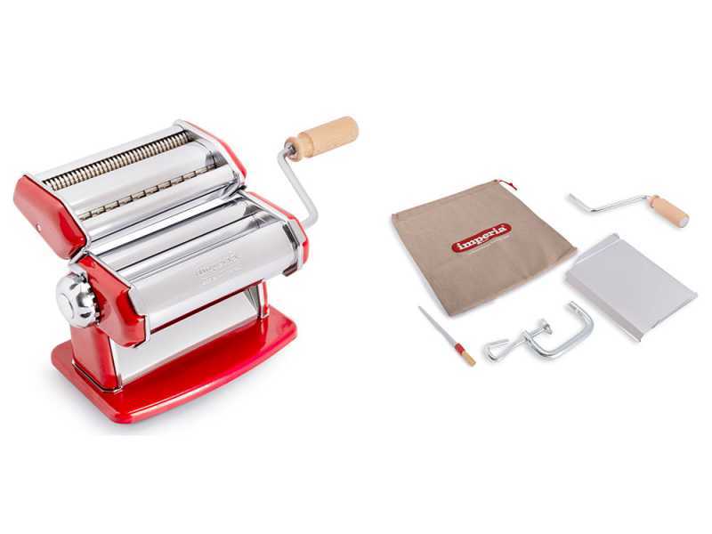 Imperia iPasta T.2/6.5 mm Roso - Manual Stainless Steel Pasta Maker