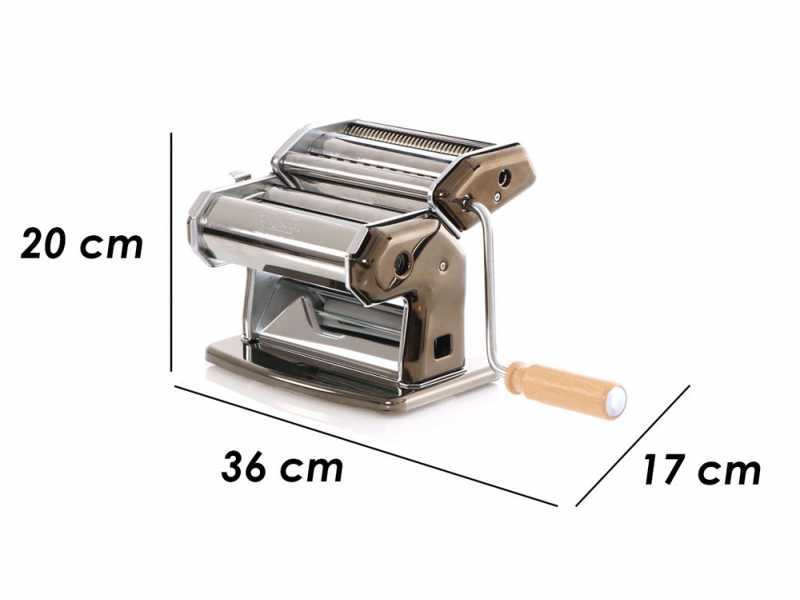 Imperia iPasta T.6,5/12 mm Ruvida Nero - Manual Stainless Steel Pasta Maker