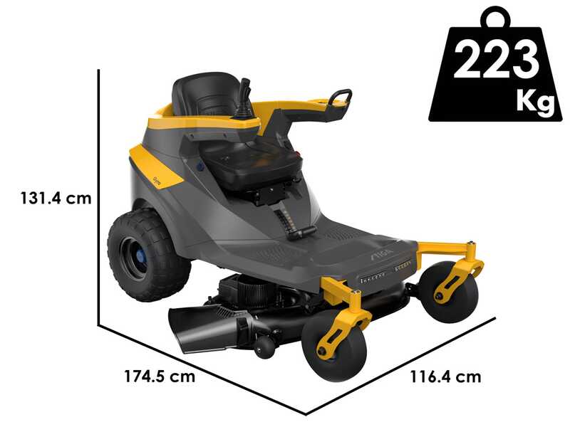 Stiga Gyro 700e - Battery-powered Axial Riding-on Mower - 48V Battery-powered Electric Engine - 64Ah