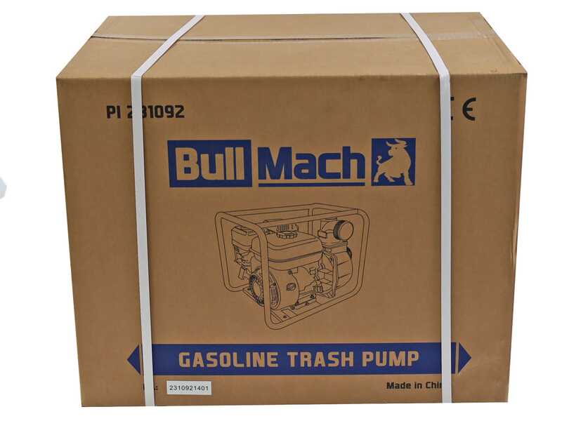 BullMach NERINA 80 - Petrol Water Pump - For Dirty Waters - with 80 Couplings