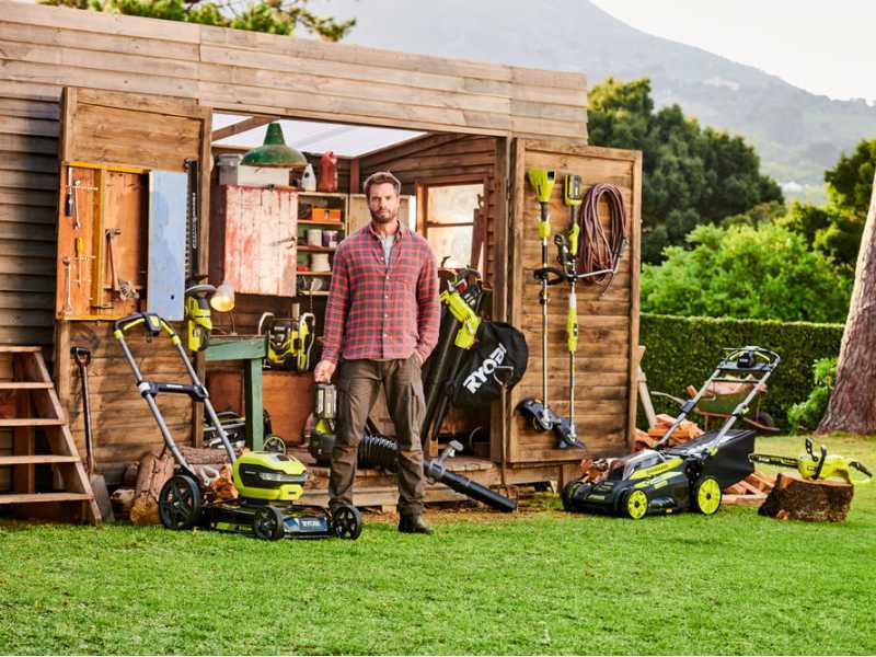 Ryobi lithium lawn mower top