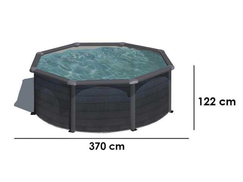 Gre Kea Round &Oslash;350 x 120 cm - Above-ground Steel Pool