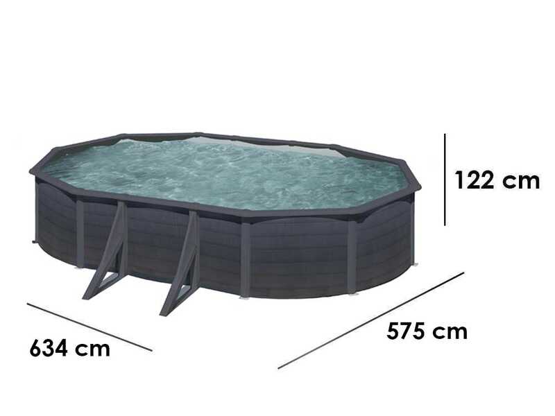 Gre Kea Oval 610x375x120cm - Above-ground Steel Pool