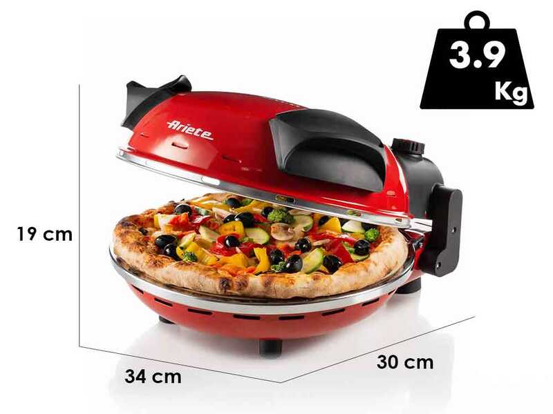 Ariete 0909 Red - Electric Pizza Oven - Refractory stone