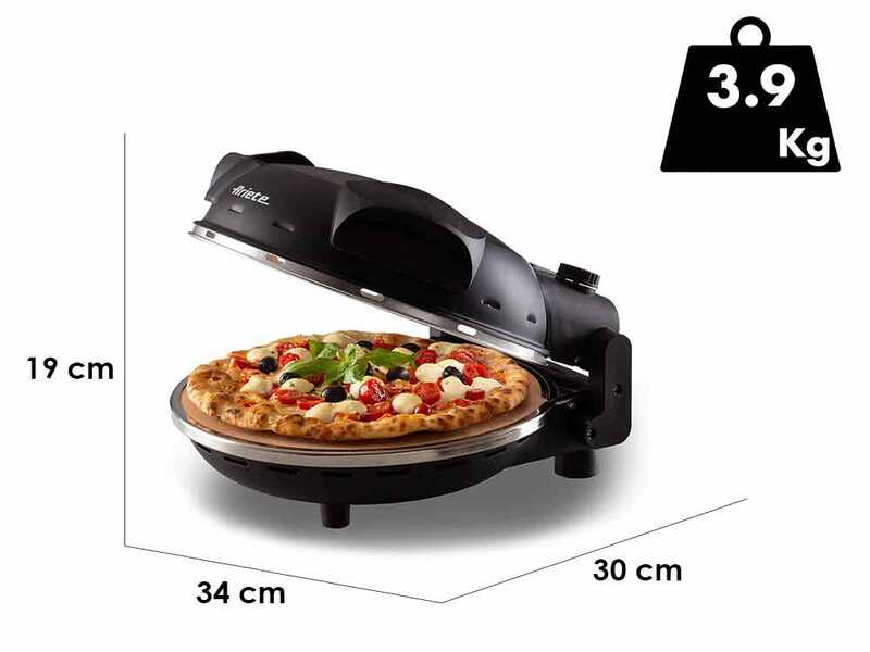 Ariete 0917 Black - Electric Pizza Oven - Baking Stone