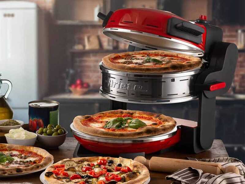 Ariete Pizzeria Rosso 0927/00 - Double electric pizza oven - Refractory stone