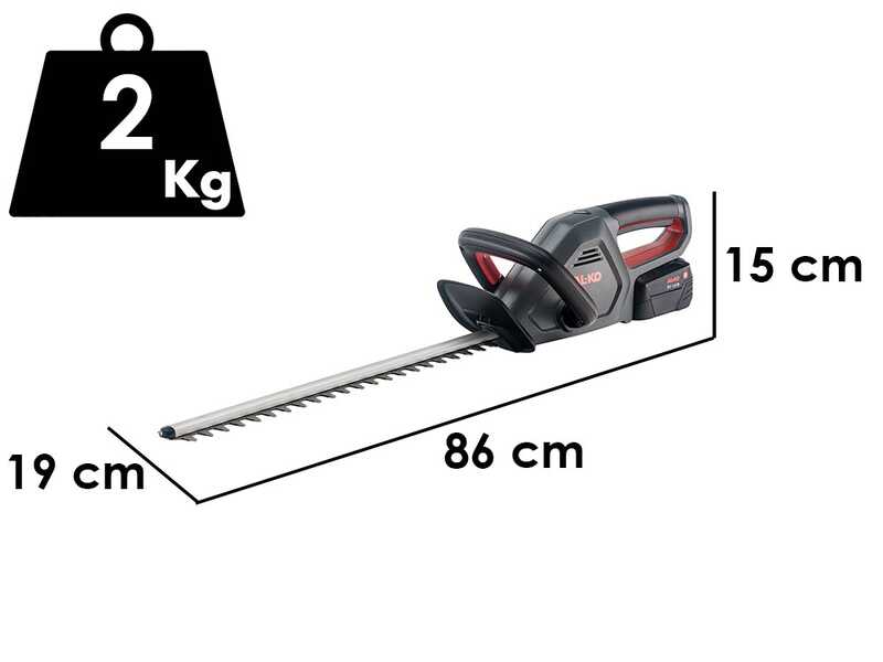 AL-KO Comfort HT 1845 - Battery-powered Hedge Trimmer - 18V/2,5Ah - 45 cm Blade