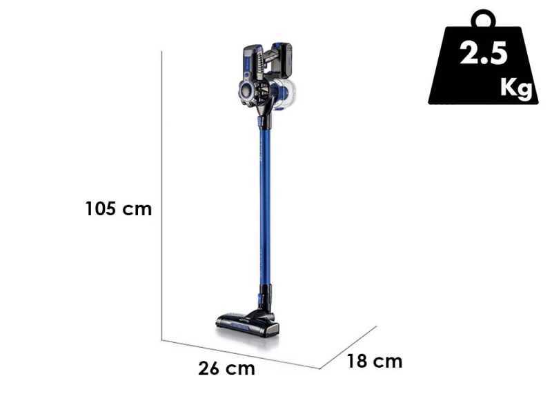 Ariete Lithium Blue - Cordless rechargeable electric broom - Lithium-ion battery 22.2 V/ 2.2 Ah