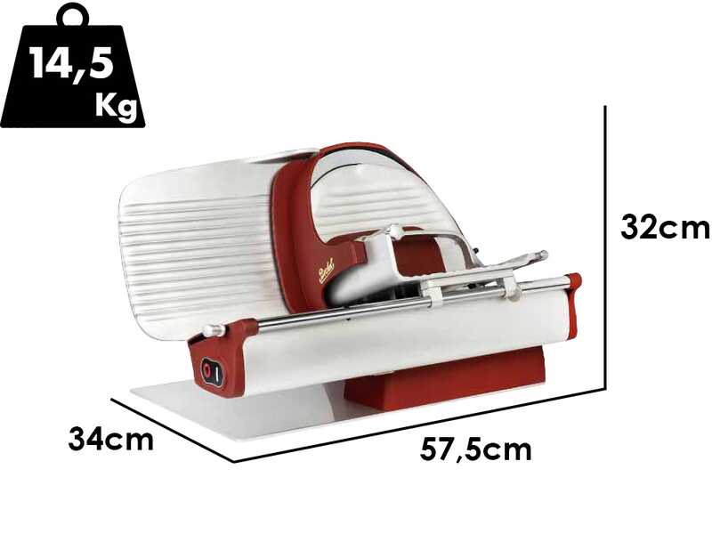 Berkel Home Line Plus 250 Matt Red - Slicer with 250 mm blade
