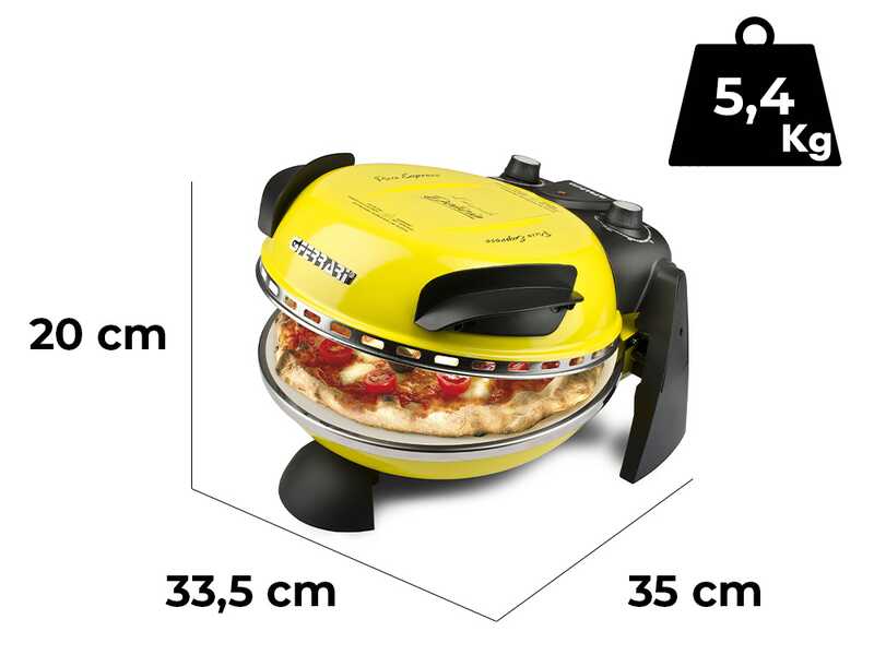 G3 Ferrari Delizia Yellow - Electric Pizza Oven - Refractory Stone