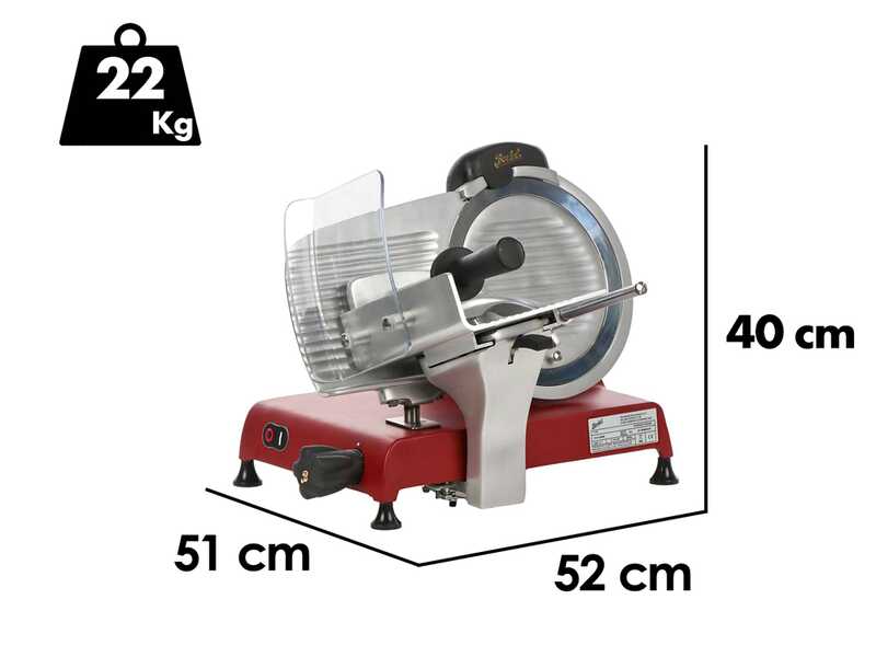 Berkel Red Line 250 Matt Red - Slicer with 250 mm steel blade