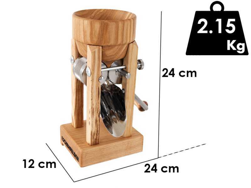 Eschenfelder e1210 150g - Manual Table-top Ash Tree Flaker Mill with Stainless Steel Rollers