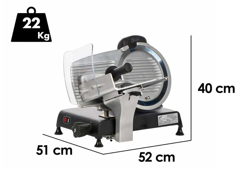 Berkel Red Line 250 Matt Black - Slicer with 250 mm steel blade