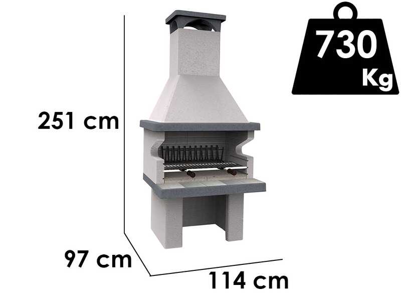 Edilmark Barbecue 201 - Outdoor wood and charcoal barbecue
