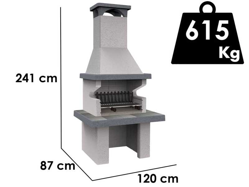 Edilmark Barbecue 70 - Outdoor wood and charcoal barbecue
