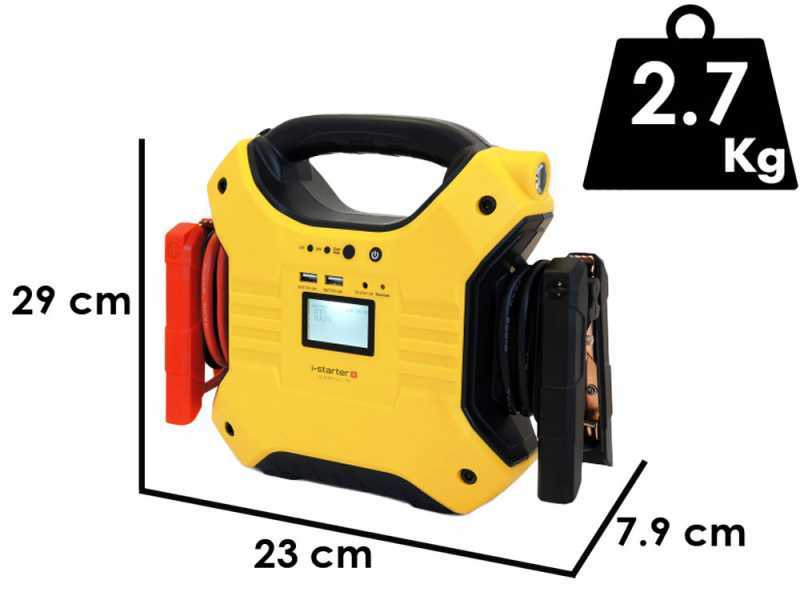 Intec I-Starter X - Emergency Starter, 12/24V - Battery-powered Portable - 1200 A Starting Current