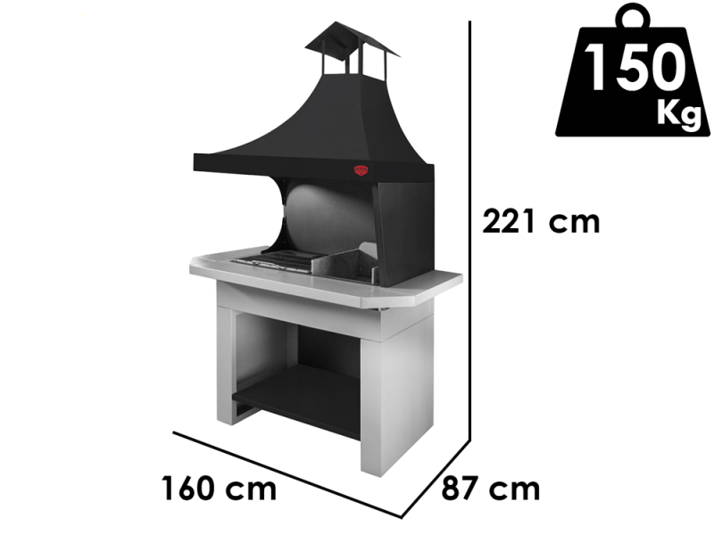 Edilmark Fal&ograve; - Steel barbecue