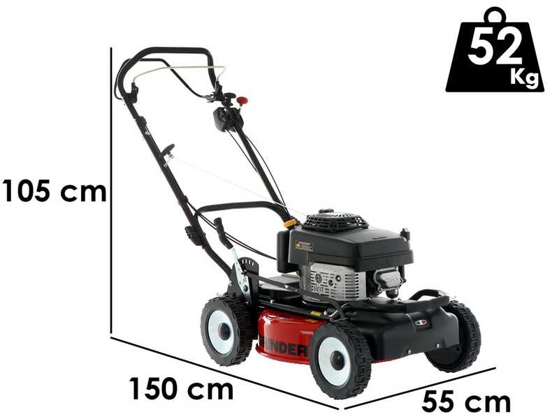 Marina Systems GRINDER 52 VKW Mulching Lawn Mower - with Kawasaki FJ180V Engine - 52 cm Cutting Width - Double Mulching Blade
