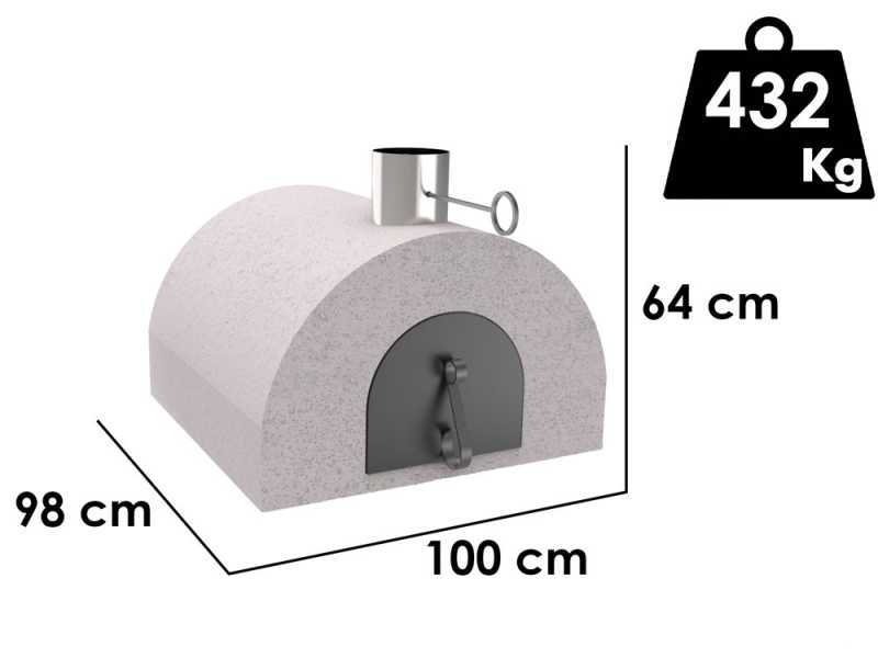 Edilmark FR 1600 - Built-in Wood-fired Oven with 86x84 cm Hob